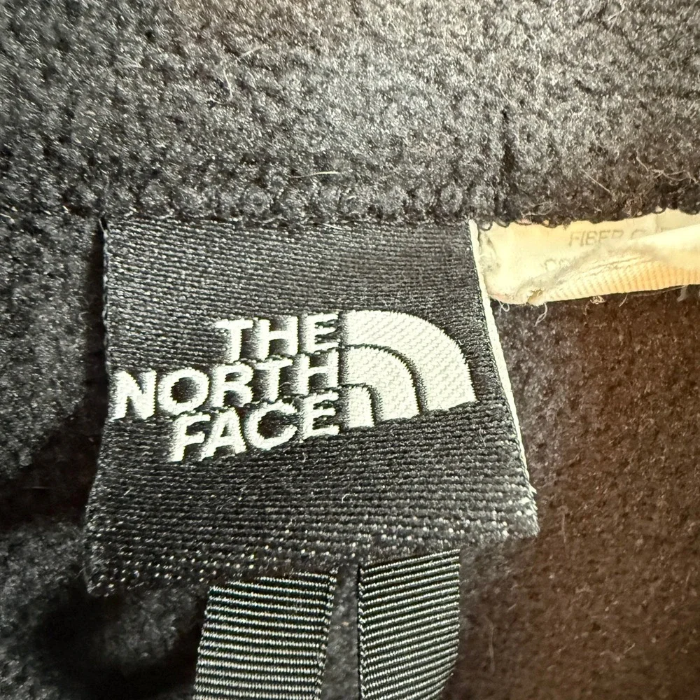 The North Face Fleece Jacket Mens Large Black Full Zip Mock Neck Outdoor Vintage